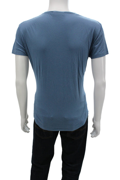 Orlebar Brown Mens Basic Blue Cotton T-Shirt Size M