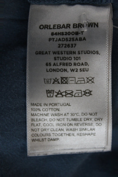 Orlebar Brown Mens Basic Blue Cotton T-Shirt Size M