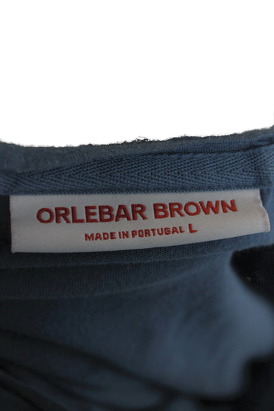 Orlebar Brown Mens Basic Blue Cotton T-Shirt Size M