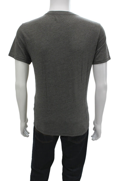 AG Mens Basic V-Neck Short Sleeve T-Shirt Gray Size M
