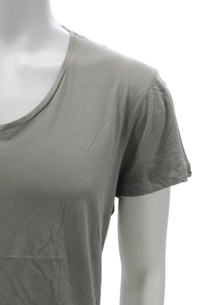 Orlebar Brown Mens Basic V Neck Gray Cotton Short Sleeve T-Shirt Size L