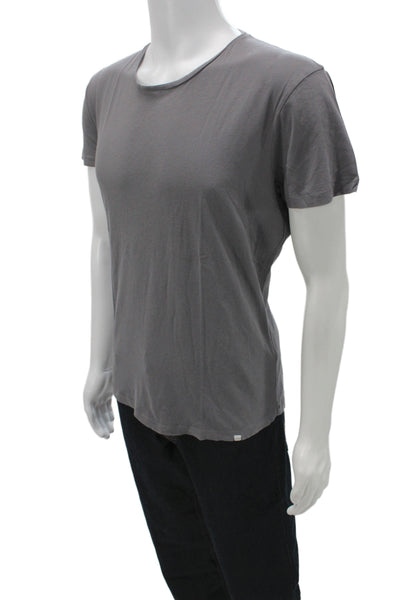 Orlebar Brown Mens Basic Gray Cotton T-Shirt Size L