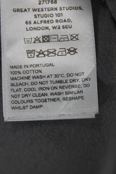 Orlebar Brown Mens Basic Gray Cotton T-Shirt Size L