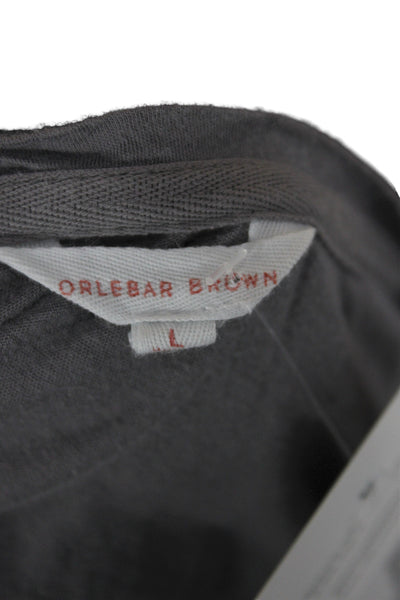 Orlebar Brown Mens Basic Gray Cotton T-Shirt Size L