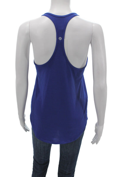 Lululemon Women Blue Scoop Neck Basic Tank Sleeveless Athleisure Size 4