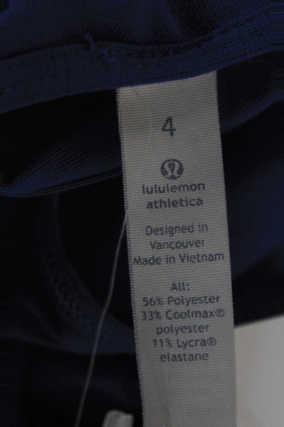 Lululemon Women Blue Scoop Neck Basic Tank Sleeveless Athleisure Size 4