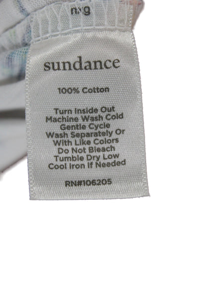 Sundance Womens Floral Bird Jersey Tee 100% Cotton Long Sleeve Size M