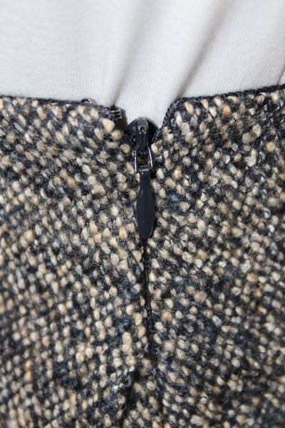 Theory Women A-Line Mini Skirt Multicolor Wool Blend Classic Size 4