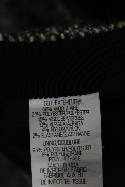 Theory Women A-Line Mini Skirt Multicolor Wool Blend Classic Size 4