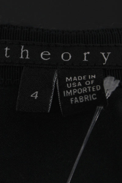 Theory Women A-Line Mini Skirt Multicolor Wool Blend Classic Size 4