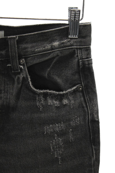 Pistola Women Straight Black Mid Rise Distressed Jeans Size 25