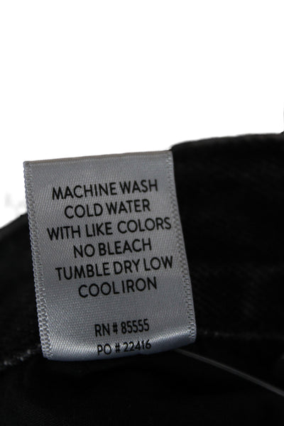 Pistola Women Straight Black Mid Rise Distressed Jeans Size 25