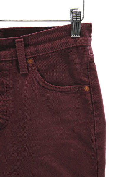Levis Womens Straight High Waist Jeans Red Size 25