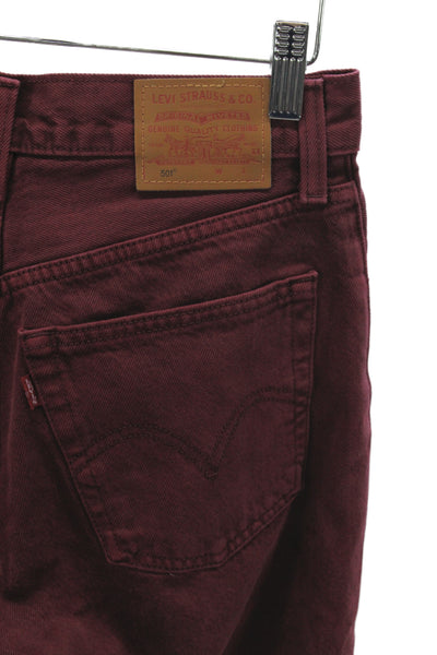 Levis Womens Straight High Waist Jeans Red Size 25