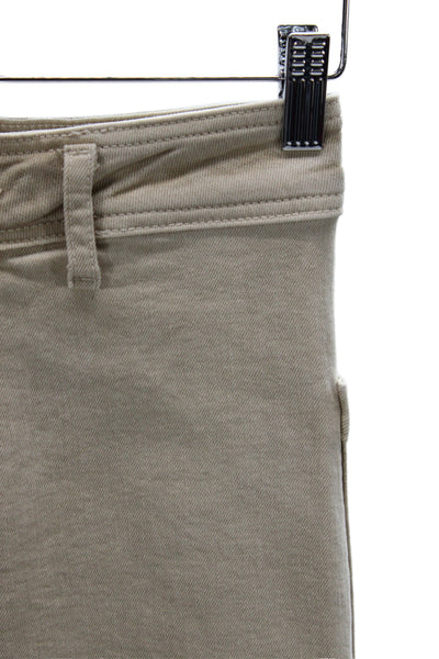 Zara Women Wide-Leg Jeans High Waist Beige Button Size 2
