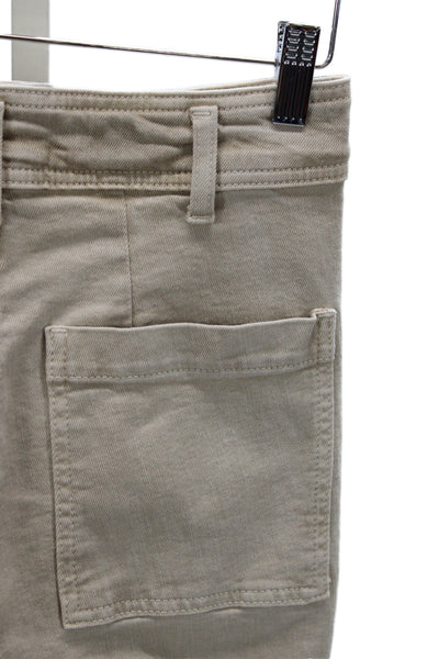 Zara Women Wide-Leg Jeans High Waist Beige Button Size 2