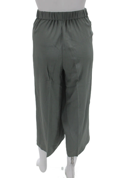 Theory Womens Gray Pant Suit Acetate Zip Long Sleeve Athleisure Size PP