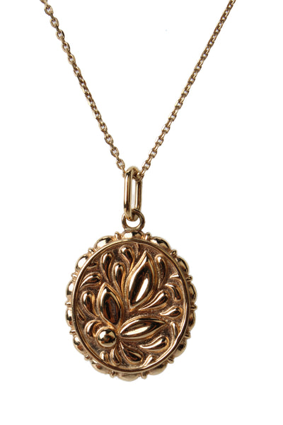 Mejuri Womens 18K Gold Vermeil Terra Coin Pendant Necklace 22" 7.2g