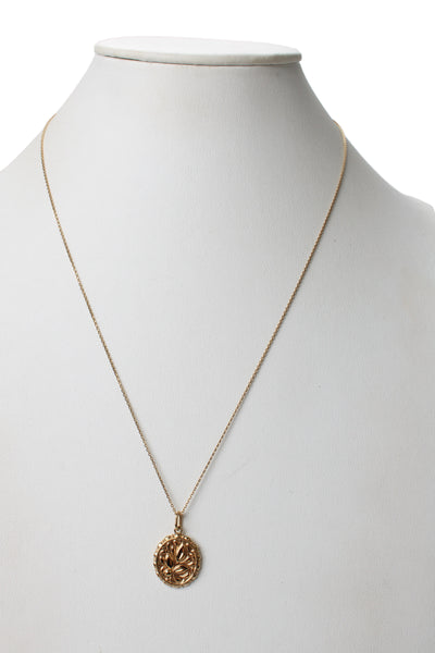 Mejuri Womens 18K Gold Vermeil Terra Coin Pendant Necklace 22" 7.2g