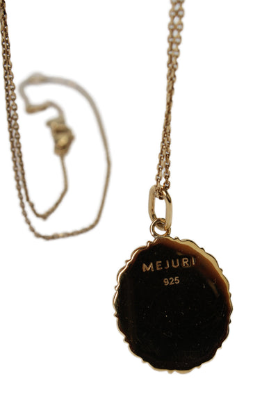 Mejuri Womens 18K Gold Vermeil Terra Coin Pendant Necklace 22" 7.2g