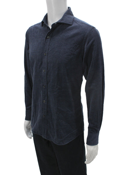 Proper Cloth Mens Cotton Corduroy Collar Button Down Shirt Navy Size L