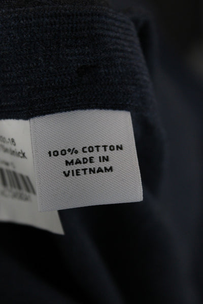 Proper Cloth Mens Cotton Corduroy Collar Button Down Shirt Navy Size L