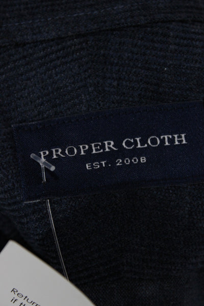 Proper Cloth Mens Cotton Corduroy Collar Button Down Shirt Navy Size L