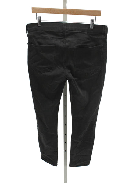Paige Mens Black Skinny Jeans Cotton High Rise Size 31