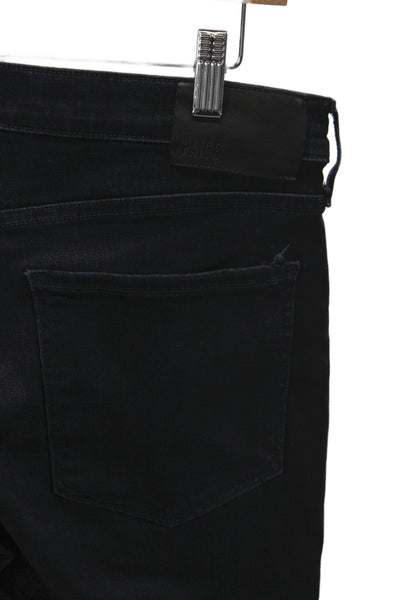 Paige Women Black Skinny Jeans High Rise Cotton Blend Size 31