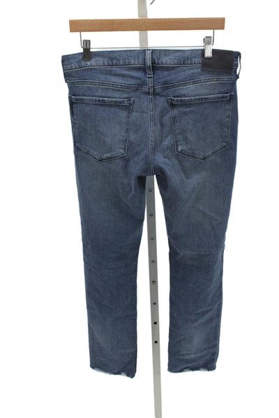 Paige Mens Straight Jeans Blue Cotton High Rise Size 31