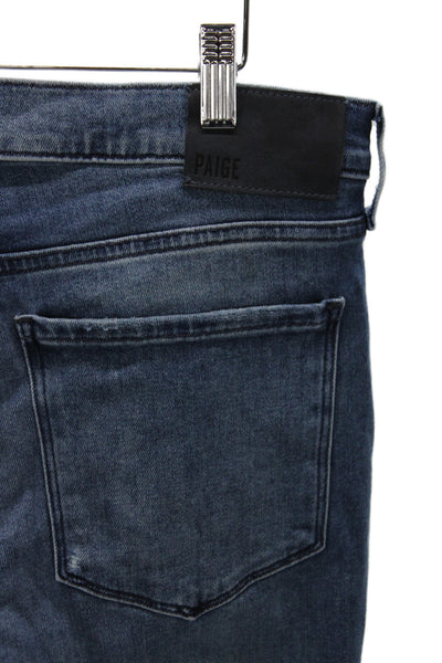 Paige Mens Straight Jeans Blue Cotton High Rise Size 31