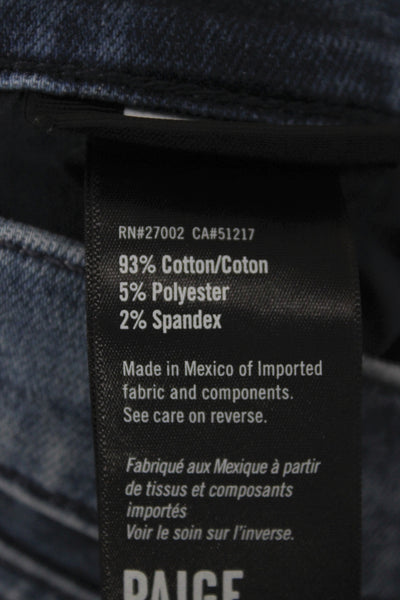 Paige Mens Straight Jeans Blue Cotton High Rise Size 31