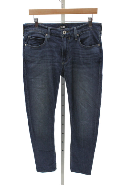 Paige Mens Skinny Blue Jeans Cotton High Rise Size 31