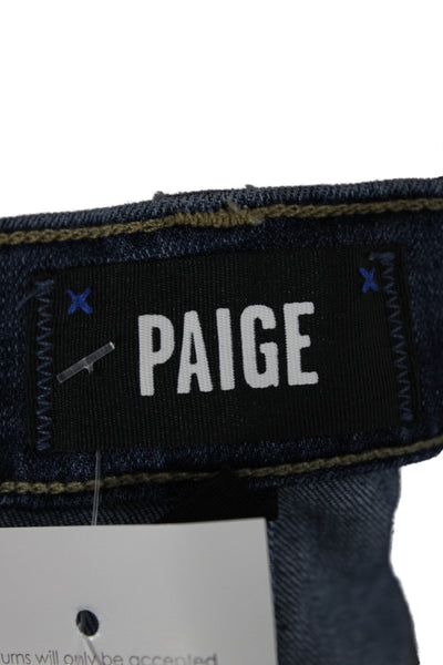 Paige Mens Skinny Blue Jeans Cotton High Rise Size 31