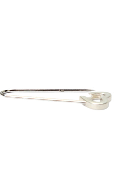 Pandora Womens 925 Silver + Steel ME Heart Safety Pin Brooch 1.5" 1.5g
