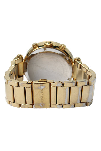 Michael Kors Womens Gold Tone Crystal Parker MK-5354 Quartz Watch 39mm