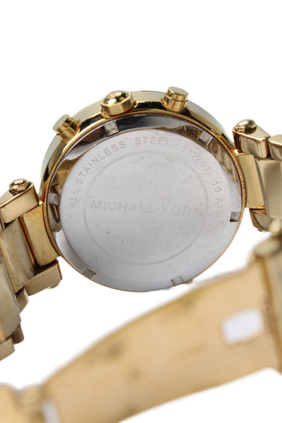 Michael Kors Womens Gold Tone Crystal Parker MK-5354 Quartz Watch 39mm