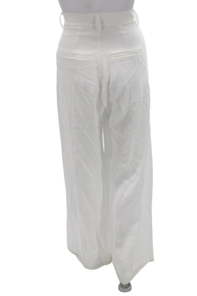 Nonchalant Label Womens White Dress Pants Button Closure Size S