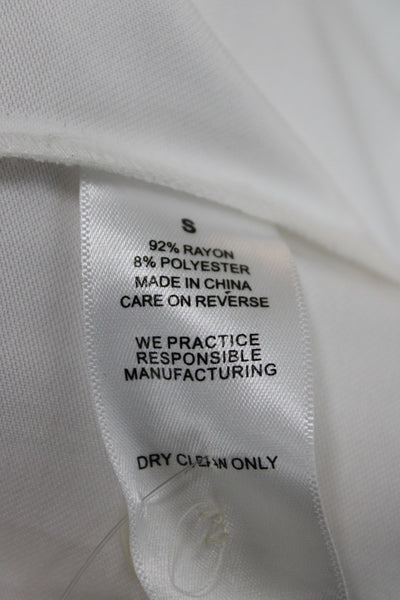 Nonchalant Label Womens White Dress Pants Button Closure Size S