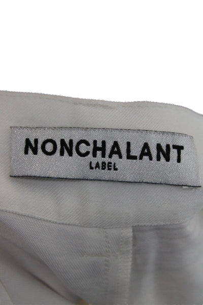Nonchalant Label Womens White Dress Pants Button Closure Size S