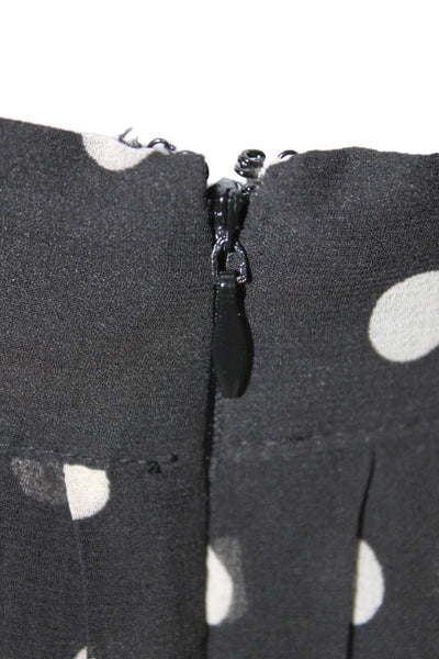 MNG Women Maxi Polka Dot Skirt Black Polyester Zip Size XS