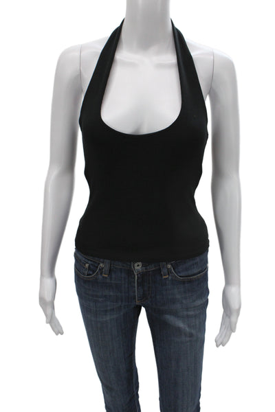 Zara Women Black Halter Sleeveless Basic Tank Pullover Size S