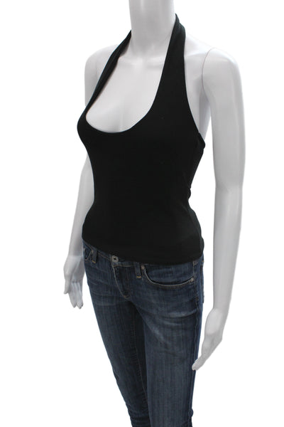 Zara Women Black Halter Sleeveless Basic Tank Pullover Size S
