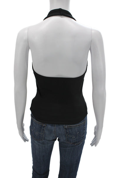 Zara Women Black Halter Sleeveless Basic Tank Pullover Size S