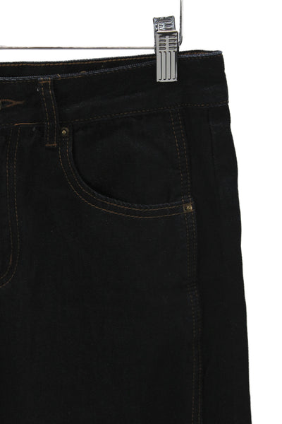 Lioness Women Straight Jeans Black High Rise Button Fly Size XS