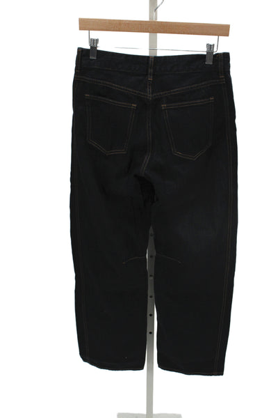 Lioness Women Straight Jeans Black High Rise Button Fly Size XS