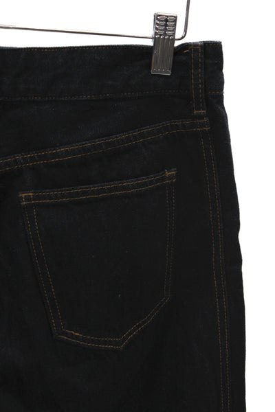 Lioness Women Straight Jeans Black High Rise Button Fly Size XS