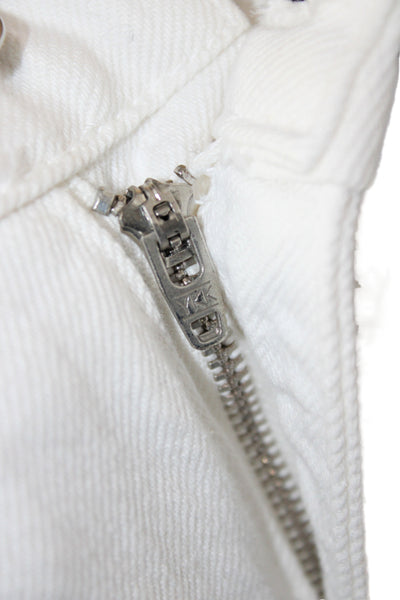 Zara Womens White Wide-Leg Jeans Size 2