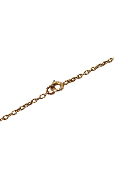 Designer Womens Gold Plated Pearl Station Necklace + 14K Gold Clasp 65"