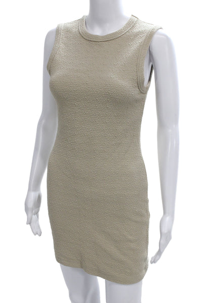 Enza Costa Womens Beige Sleeveless Bodycon Dress Size XS